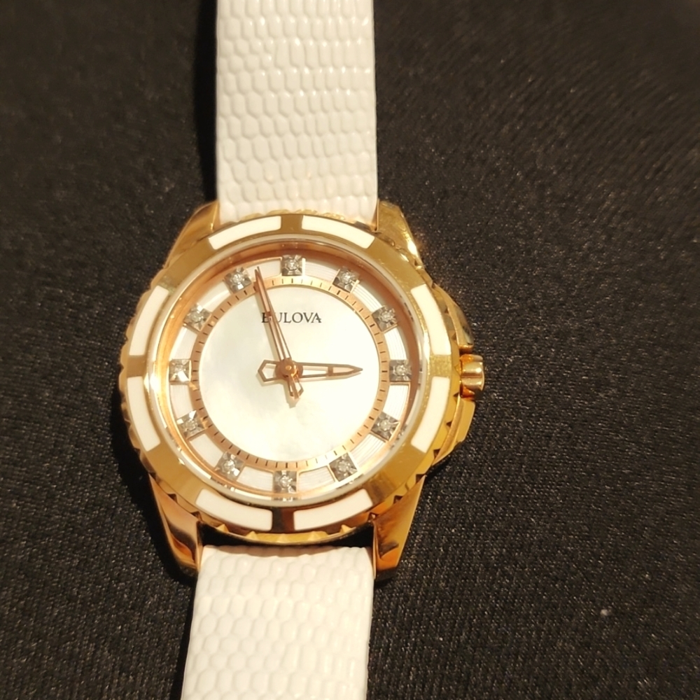 Rose gold Bulova watch